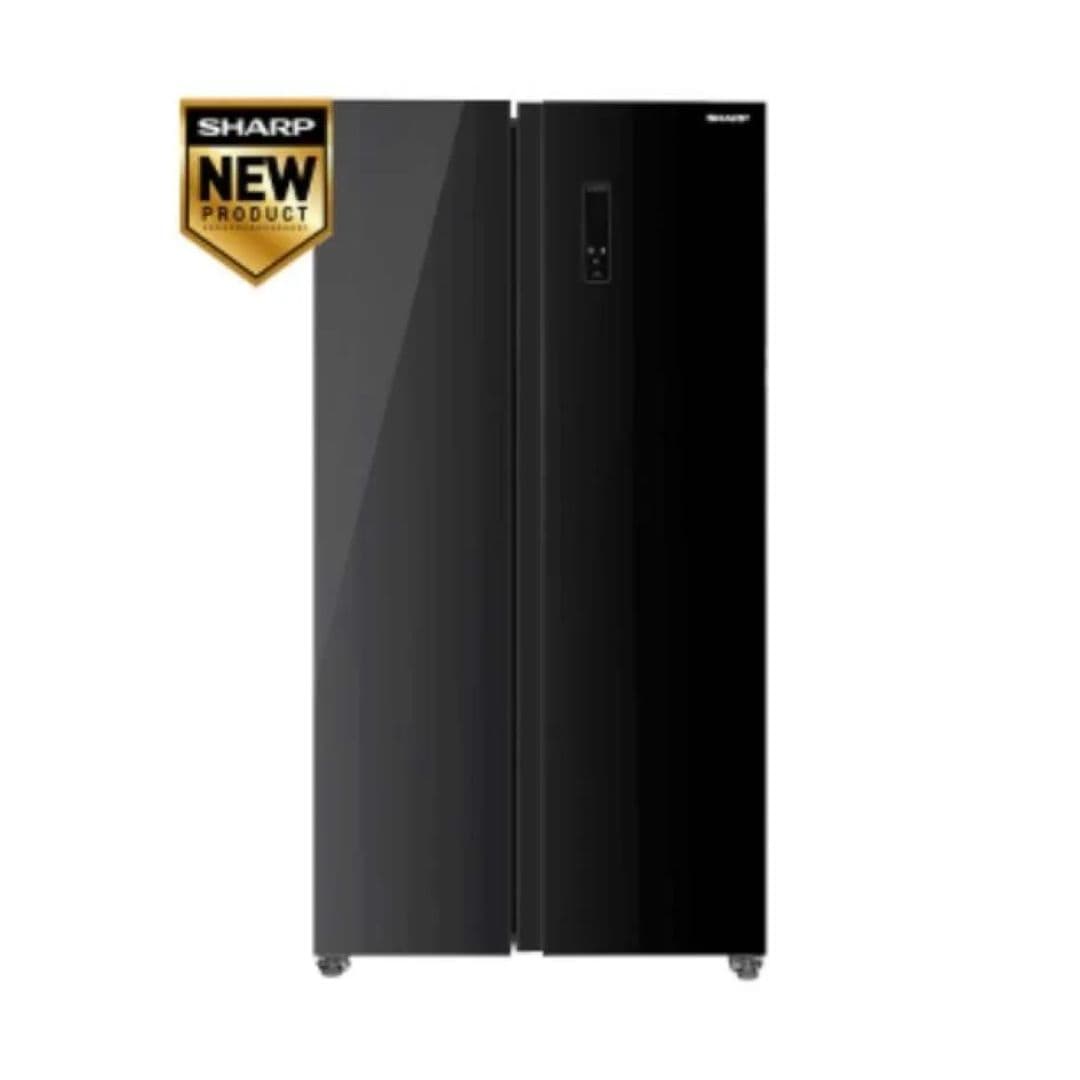 SHARP SJIS61GABK KULKAS SIDE BY SIDE 563 LITER NANO DEODORIZER GLASS DOOR